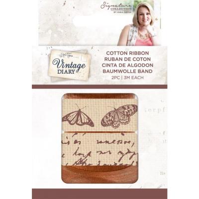 Crafter's Companion Vintage Diary  Band - Cotton Ribbon Pack